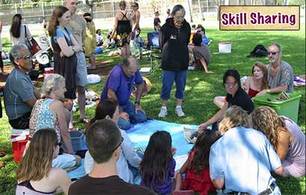 skill sharing at Transition Oahu potluck